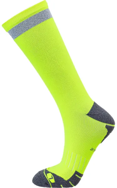 Endurance Torent Reflective Mid Length - Running Socks - Safety Yellow - Size 39/42