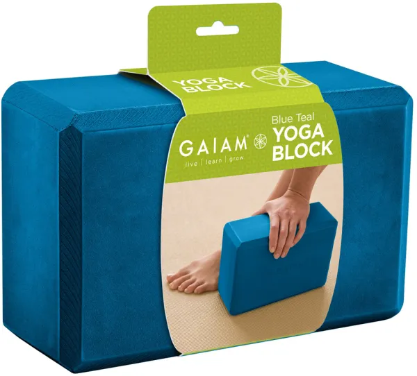 Gaiam Yoga Block Teal Blue